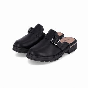 PICCADILLY MAXI - Sapato Mule Gisa Anabela Médio Preto