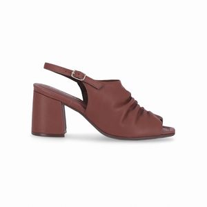 Sandália Slingback Flavia Salto Alto Pinhao