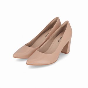 Scarpin Luiza Salto Alto Nude Claro