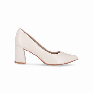 Scarpin Luiza Salto Alto Off White