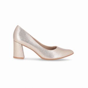 Scarpin Luiza Salto Alto Champagne