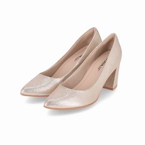 Scarpin Luiza Salto Alto Champagne