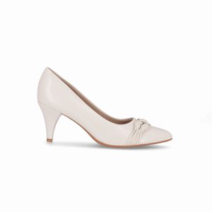 Scarpin Luiza Salto Alto Off White
