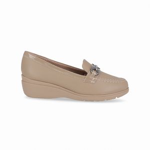 PICCADILLY MAXI - Sapato Loafer Beth Anabela Areia