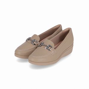 PICCADILLY MAXI - Sapato Loafer Beth Anabela Areia