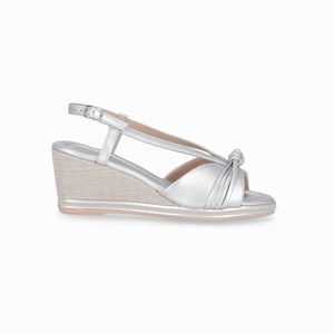 Sandália Slingback Alice Anabela Prata