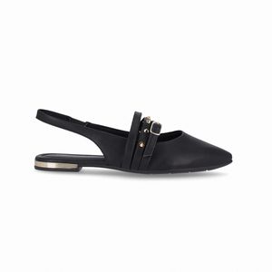 Sapatilha Slingback Ana Salto Baixo Preto