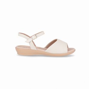 Sandália Camila Rasteira Off White