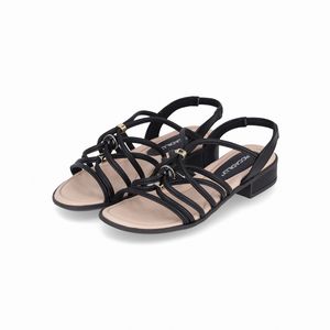 Sandália Taila Salto Baixo Preto