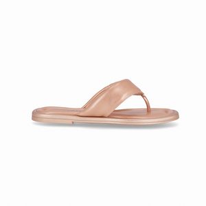Chinelo Rasteirinha Manoele Ouro Rosado
