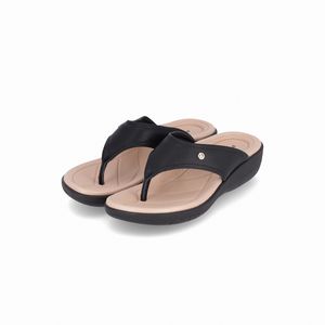 Chinelo Fascite Anabela Preto