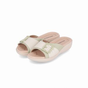Tamanco Fascite Anabela Off White com Erva Doce