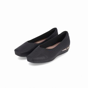PICCADILLY MAXI – Sapato Fernanda Salto Baixo Preto