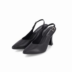 Sling Back Silvana Salto Alto Preto