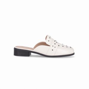 Mule Giovanna Salto Baixo Off White