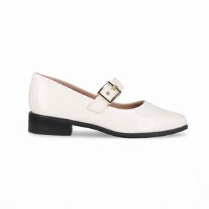 Sapato Boneca Giovanna Salto Baixo Off White