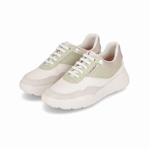 Tênis Fascite Anabela Médio Off White com Erva Doce