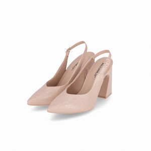 Sapato Slingback Silvana Salto Alto Rose