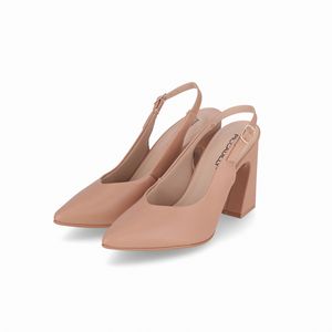 Slingback Silvana Salto Alto Nude