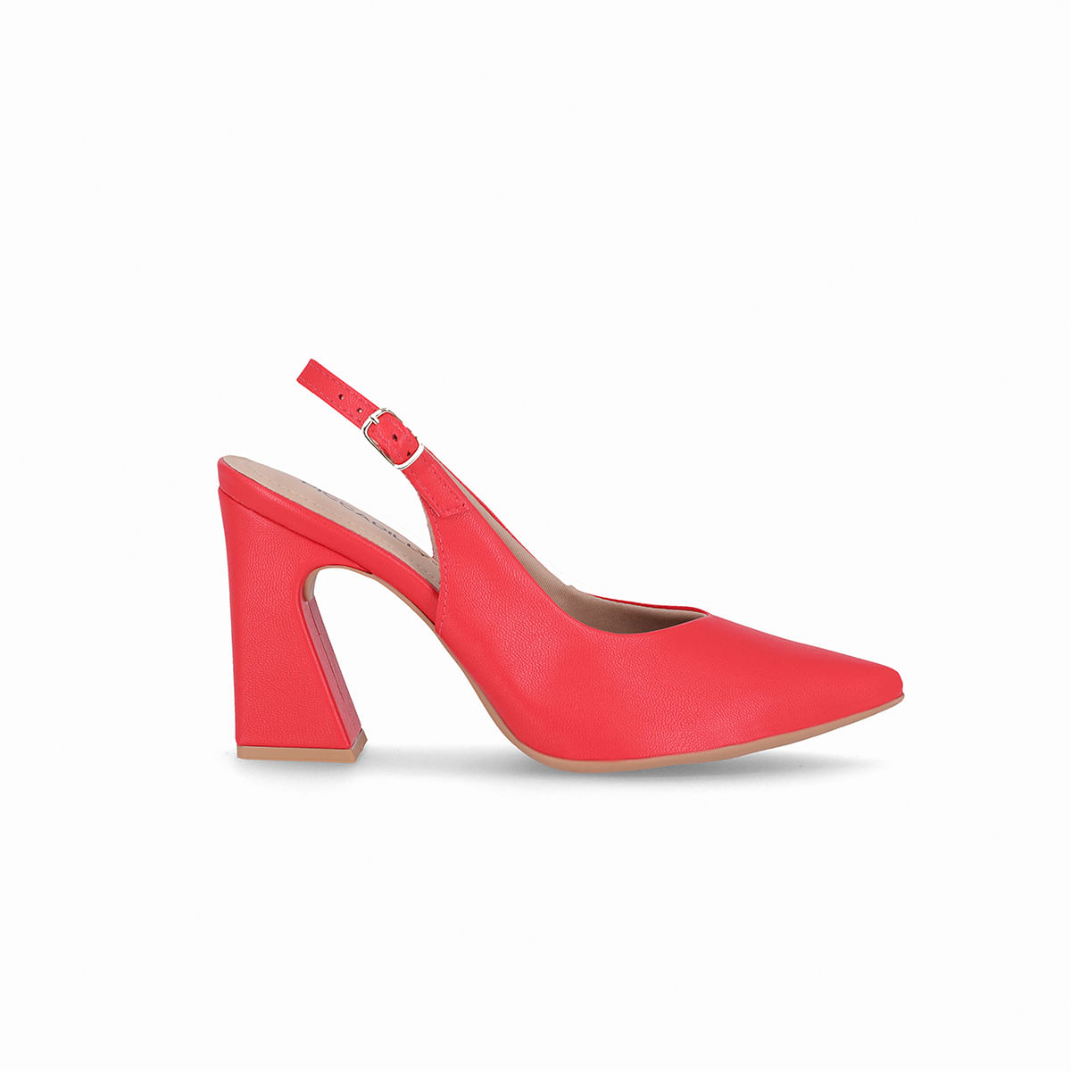 Sling Back Silvana Salto Alto Vermelho - PICCADILLY