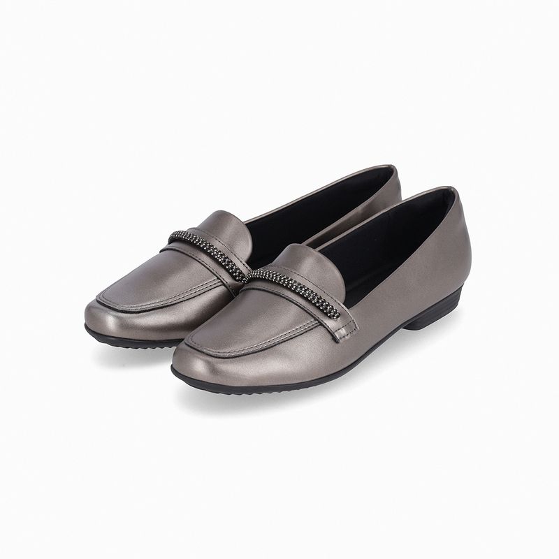 Loafer Raquel Salto Baixo Pewter PICCADILLY Loja de Calçados