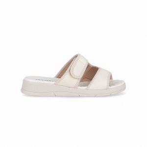 Papete Esporão Anabela Off White com Marfim