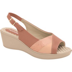 Slingback Cecilia Anabela Cedro com Pessego