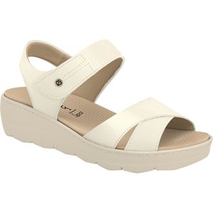 Sandália Spa Anabela Médio Off White