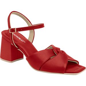 Sandália Flavia Salto Alto Vermelho