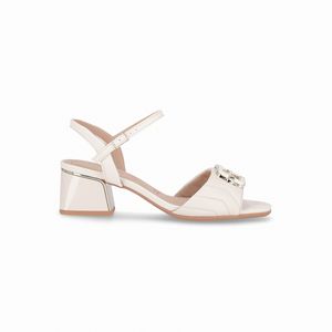 Sandália Renee Salto Médio Off White