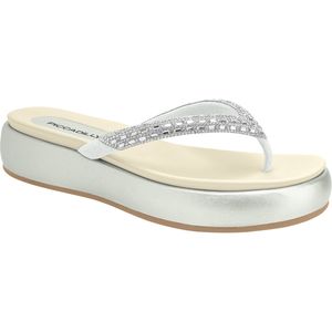 Chinelo Sol Anabela Médio Cristal