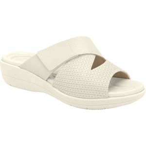 Tamanco Fascite Plantar Anabela Médio Off White