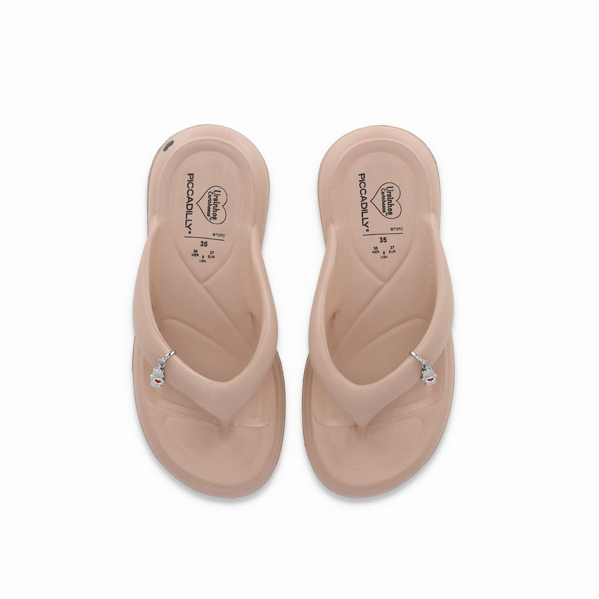 Chinelo Marshmallow Ursinhos Carinhosos Nude Claro