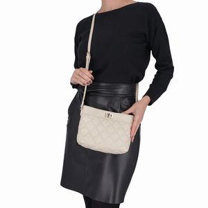 Bolsa Tiracolo Pequena Doris Off White