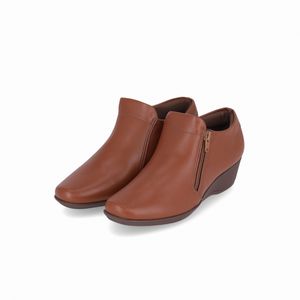 Bota Ivone Anabela Médio Conhaque