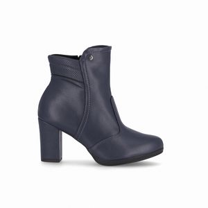 Bota Deise Cano Curto Salto Alto Navy
