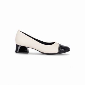 Scarpin Tati Salto Médio Off White