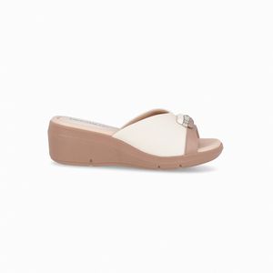 Tamanco Cecilia Anabela Médio Off White