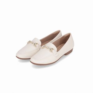 Loafer Raquel Salto Baixo Off White