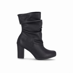 Bota Deise Cano Médio Salto Alto Preto