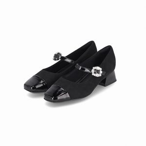 Sapato Boneca Tati Salto Médio Preto