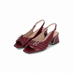 Slingback Renee Salto Médio Vinho