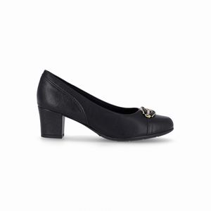 Scarpin  Laura Salto Médio Preto