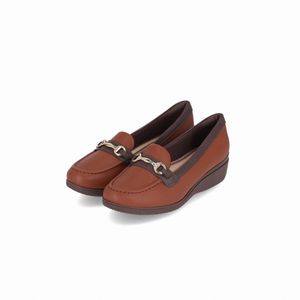 PICCADILLY MAXI - Loafer Beth Anabela Médio Conhaque