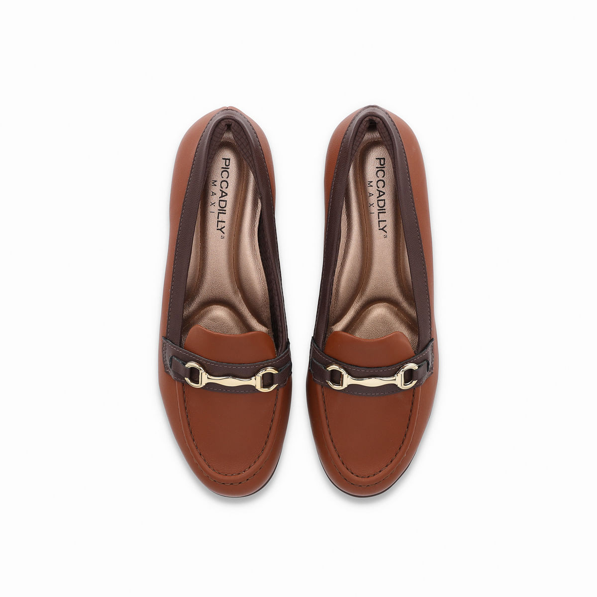Loafer Beth Anabela Médio Conhaque/Madeira - PICCADILLY