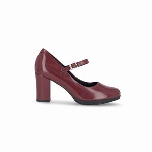 Sapato Boneca Deise Salto Alto Vinho