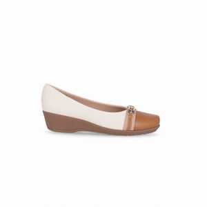 Sapato Ivone Anabela Médio Off White