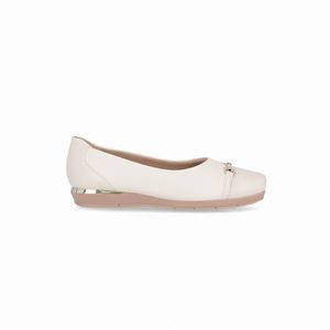 PICCADILLY MAXI - Sapato Fernanda Salto Baixo Off White
