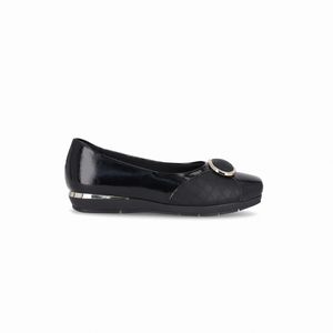 PICCADILLY MAXI - Sapato Fernanda Salto Baixo Preto