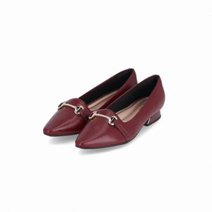 PICCADILLY MAXI - Sapato Silvia Salto Baixo Vinho